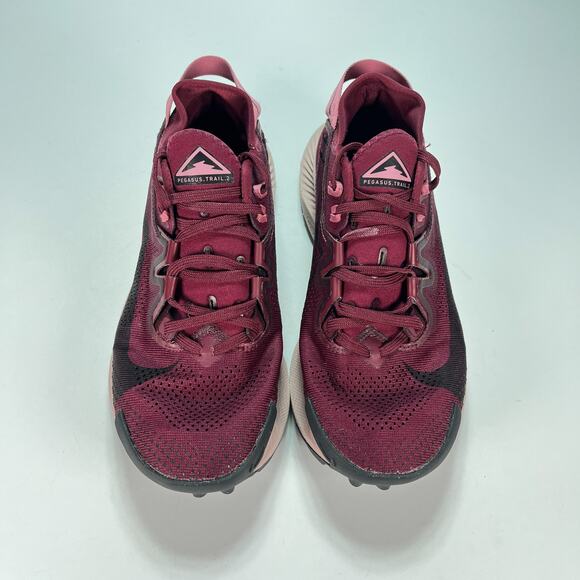 Nike Pegasus Trail 2 Dark Beetroot Lace Up Running Shoes CK4309-600 Women's Sz 8 - Picture 3 of 11